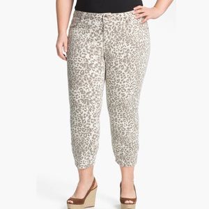 NWT Lucky Brand Cheetah Ginger Capris Plus Size 22
